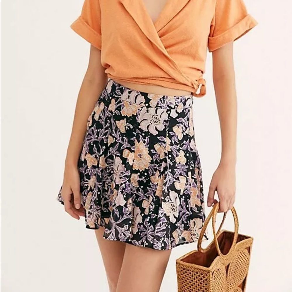 NWOTFree People End Of The Island Godet Mini Skirt